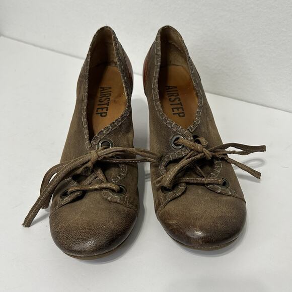 AS 98 Airstep Brown Leather Oxford Lace Up Shoes EU 39 US 8.5-9 Avante Garde - Picture 2 of 10